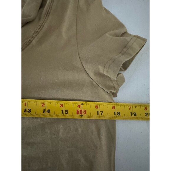 Kleen Shift Dress Small Brown Midi Minimalist Lagenlook Earthy Cowl Neck - Picture 4 of 9